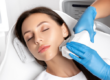 IPL hair removal treatment on a client's face at Skinfluencer Spa in Pompano Beach, FL